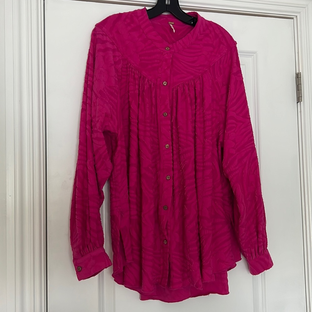 FREE PEOPLE CAN’T STOP DREAMING TUNIC HOT PINK